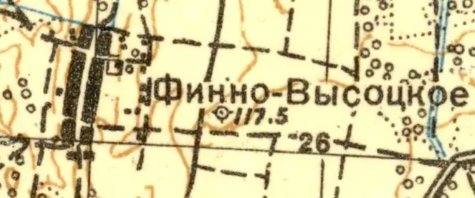 План деревни Финно-Высоцкое. 1931 год