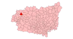 Расположение муниципалитета на карте провинции