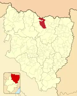 Расположение муниципалитета на карте провинции