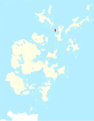 Фарей на карте Оркнейских островов