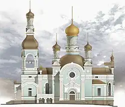 Проект. Фасад с улицы Уманской. 2005 год.