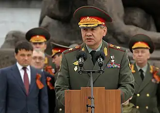 Министр обороны РФ Сергей Шойгу на церемонии открытия ФВМК22 июня 2013 г.