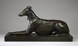 Борзая. 1875. По модели А.-Л. Бари. 1876. Бронза, патинирование