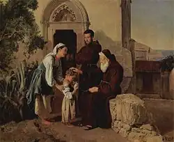 У монастырских ворот. 1846. Эрмитаж. Санкт-Петербург.