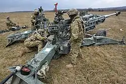 гаубица М777А2 в боевом положении