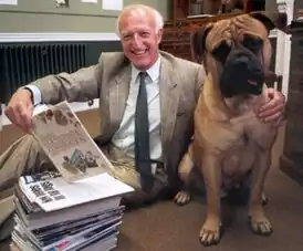 Дэвид Хэнкок и бульмастиф Зулу, 1995