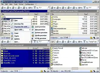 Скриншот программы FileCommander