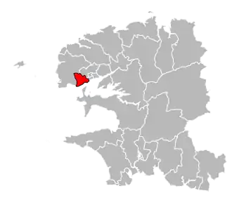 Кантон на карте департамента Финистер