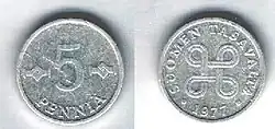 5 пенни 1977 года