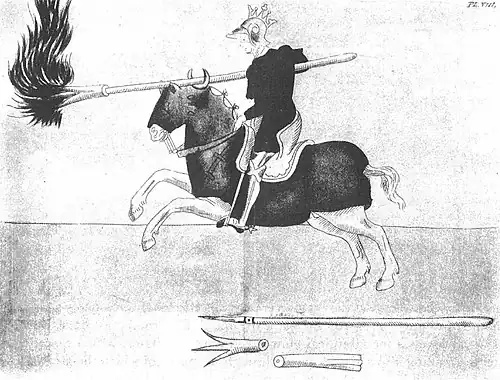 Рыцарь с огненным копьём, ок. 1396