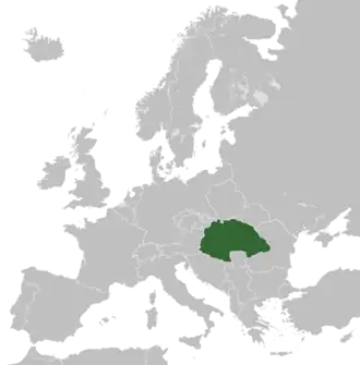 Карта Венгрии на ноябрь 1918 года