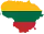 Контур Литвы в цветах флага