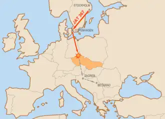 Схема полёта рейса 367