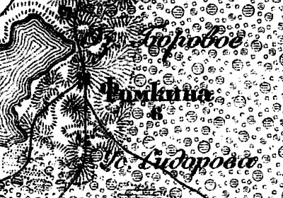 Деревня Фомкино на карте 1917 года