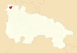 Расположение муниципалитета на карте провинции