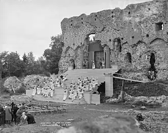 Постановка на открытом воздухе «Царь Эдип», театр «Угала», 1923