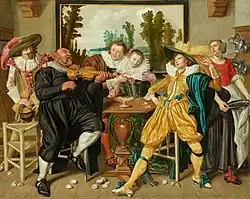 Весёлая компания. Между 1622 и 1624. Холст, масло. Берлинская картинная галерея