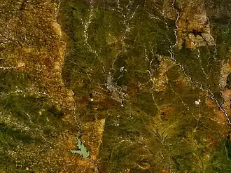 Спутниковый снимок города и окрестностей