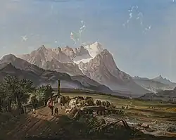 Долина Гармиш с видом на гору Цугшпитце