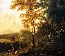 Лесная опушка с охотниками. 1660-е. Холст, масло. Музей изобразительного искусства, Страсбург