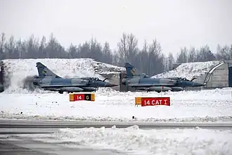 Два французских Mirage 2000 во время миссии по патрулированию воздушного пространства над странами Балтии в 2010 году