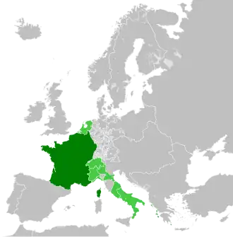 Французская республика в 1799 году
Дочерние республики