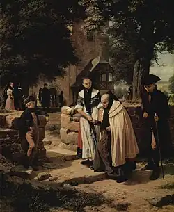 Брауншвейгские крестьяне перед церковью