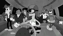 Команда Planet Express в стиле Макса Флейшера