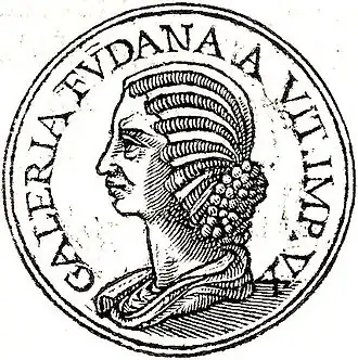 Портрет Галерии Фунданы из «Promptuarii Iconum Insigniorum» (1553).