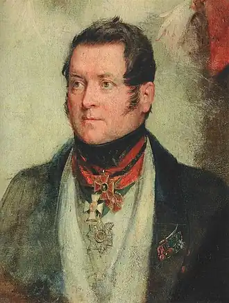 Портрет работы Василия Голике, деталь так называемой «записной книжки» художника, середина 1840-х гг.