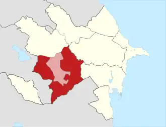 Карабахский округ на карте