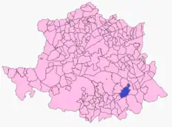 Расположение муниципалитета Гарсьяс на карте провинции