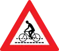Radfahrer kreuzen