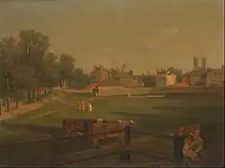 Вид западной части Вестминстера, Лондон. 1808, Йельский музей британского искусства, США (в запасниках).