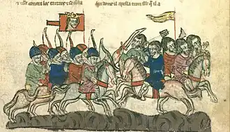 Битва армии Георгия IV Лаша с монголами. Миниатюра из «Цветника историй стран Востока» Хетума Патмича