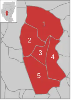 Административное деление провинции в 2005 году