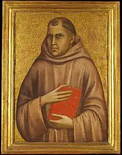 Джотто. Францисканский монах. 1290. Дерево, темпера, золочение