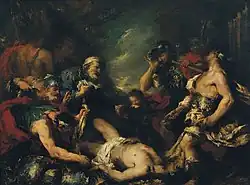 Александр Македонский у тела персидского царя Дария. Копия Дж. Гварди картины Ланджетти. Холст, масло. Государственный музей изобразительных искусств имени А. С. Пушкина, Москва