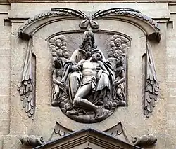 Святая Троица. Горельеф фасада церкви Санта-Тринита во Флоренции. 1594. Скульпторы Г. Б. Каччини, П. Бернини