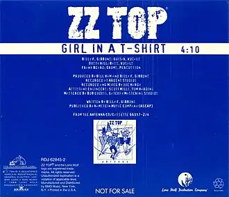 Обложка сингла ZZ Top «Girl in a T-Shirt» (1994)