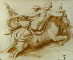 Похищение Европы. Бумага, перо, кисть, сепия. Музей изящных искусств, Лилль