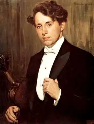 Джузеппе Баризон. Сын Чезаре со скрипкой (1907)