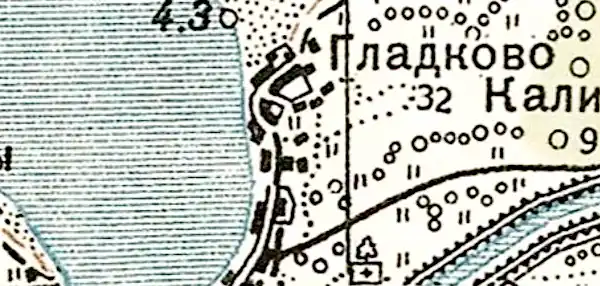 План деревни Глядково. 1941 год