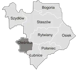 Олесница на карте