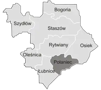 Поланец на карте