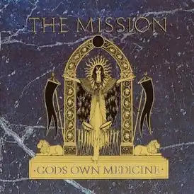 Обложка альбома The Mission «God’s Own Medicine» (1986)