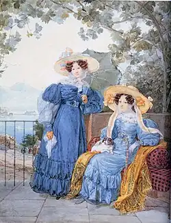 Портрет двух подруг и фрейлин, начало XIX века