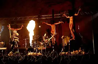 Gorgoroth во время съёмок видеоклипана песню «Carving a Giant».