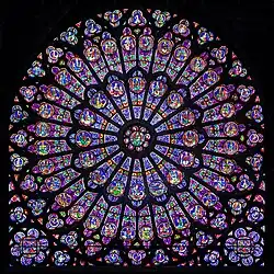 Лучистая Северная роза собора Парижской Богоматери (ок. 1260)