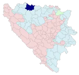 Община Градишка на карте